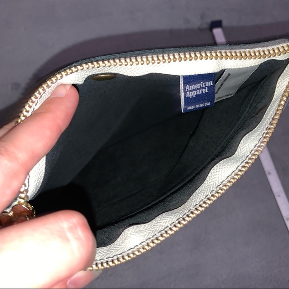 American Apparel Leather Foldable Clutch Bag - Picture 9 of 10